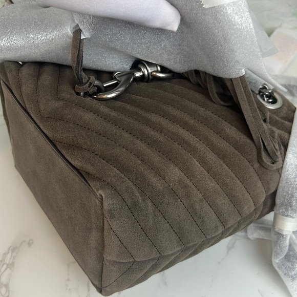 Rebecca Minkoff Edie Bucket Crossbody With Fringe, Porcini - Picture 8 of 15